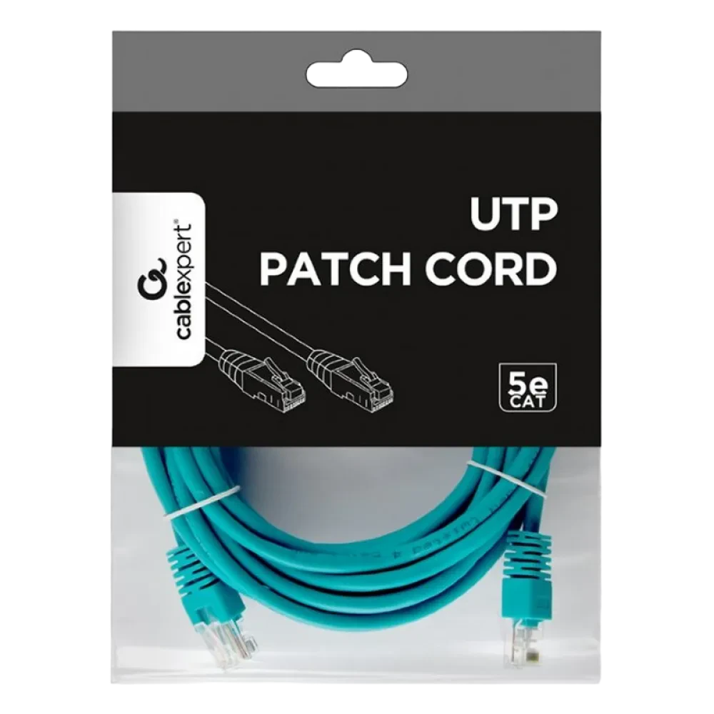 Patch cord Cablexpert PP12-5M/G, CAT5e UTP, 5m, Verde