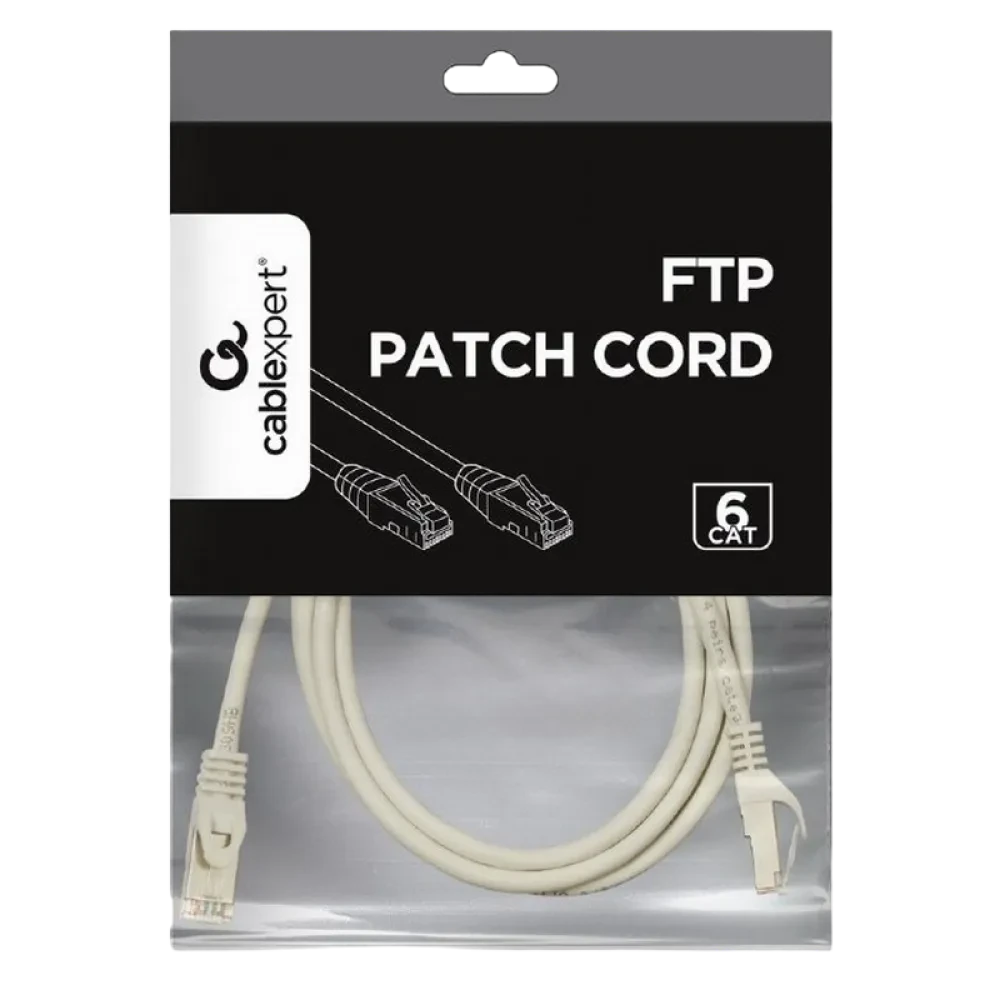 Patch cord Cablexpert PP6-5M, Cat6 FTP , 5m, Gri