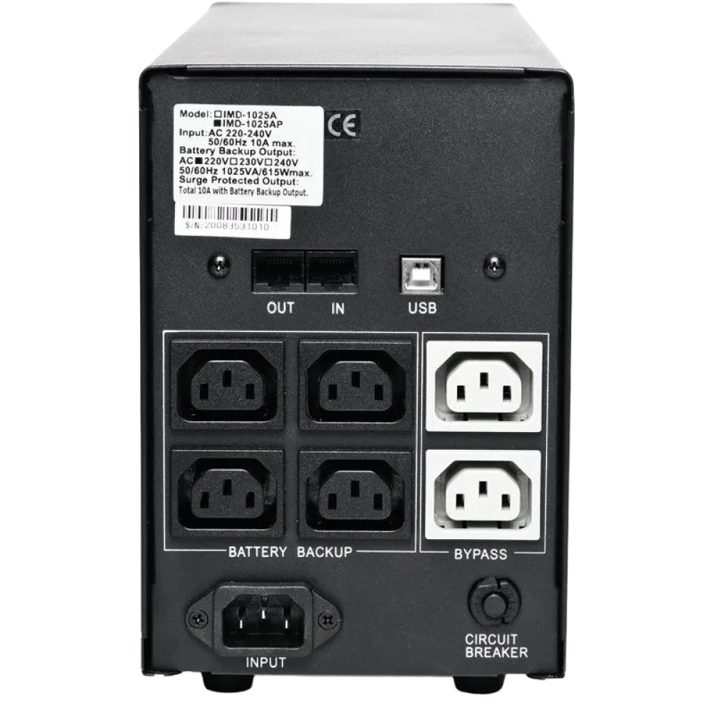 Sursă de alimentare neîntreruptibilă PCM IMD-1200, Linear-interactiv, 1200VA, Turn