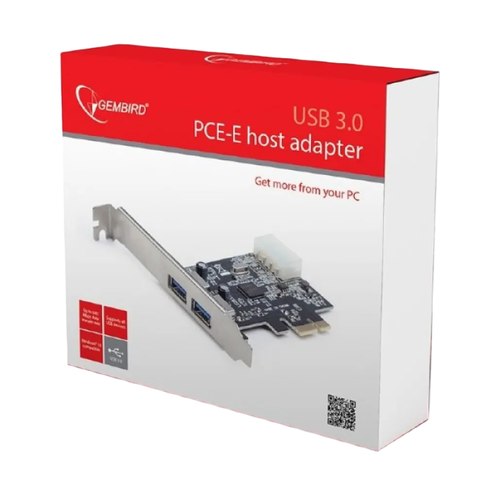 Карта расширения PCI-Express Gembird UPC-30-2P, Чёрная