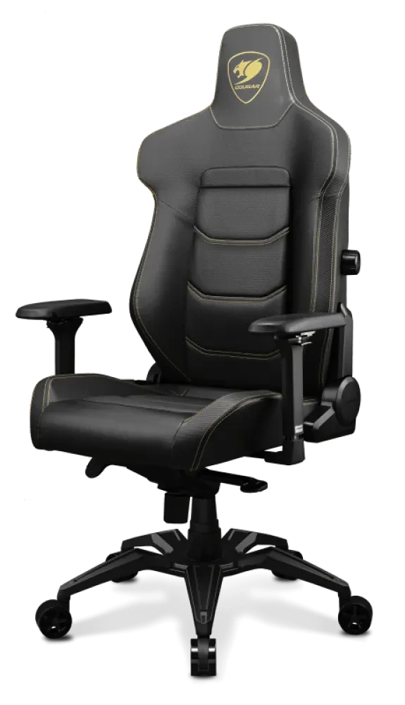 Scaun Gaming Cougar ARMOR EVO, PVC Piele, Negru/Auriu