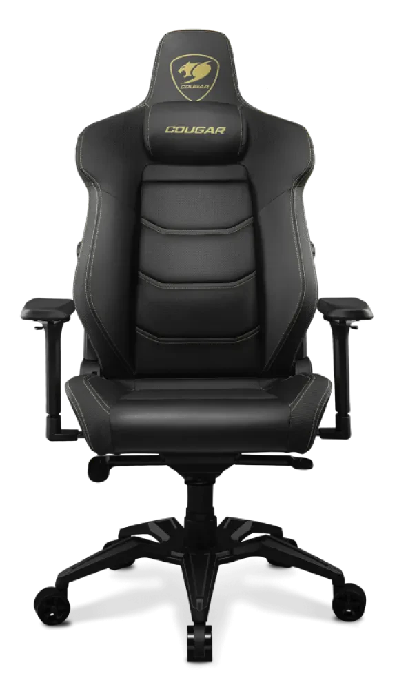 Scaun Gaming Cougar ARMOR EVO, PVC Piele, Negru/Auriu