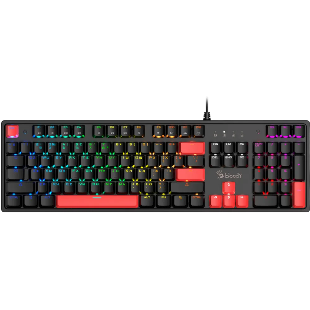 Tastatură Bloody S510R, Cu fir, Icy White