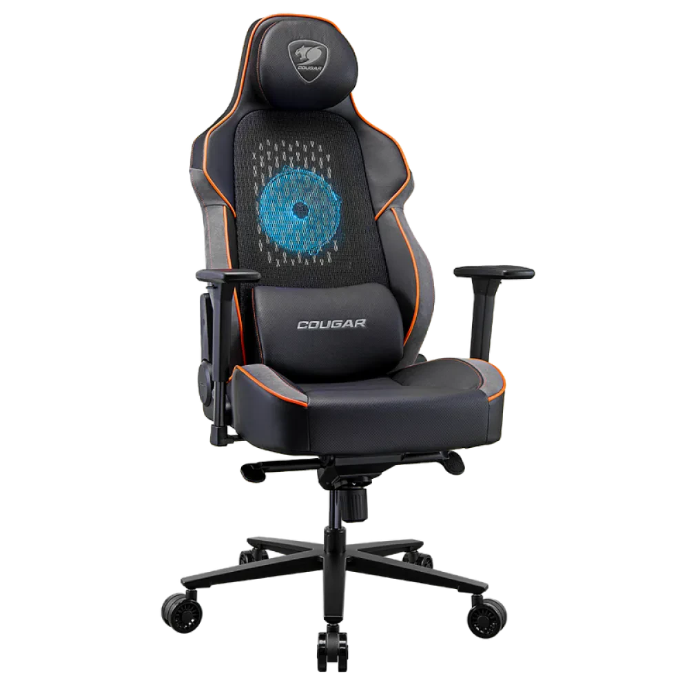 Scaun Gaming Cougar NxSys AERO, PU Piele, Negru | Portocaliu