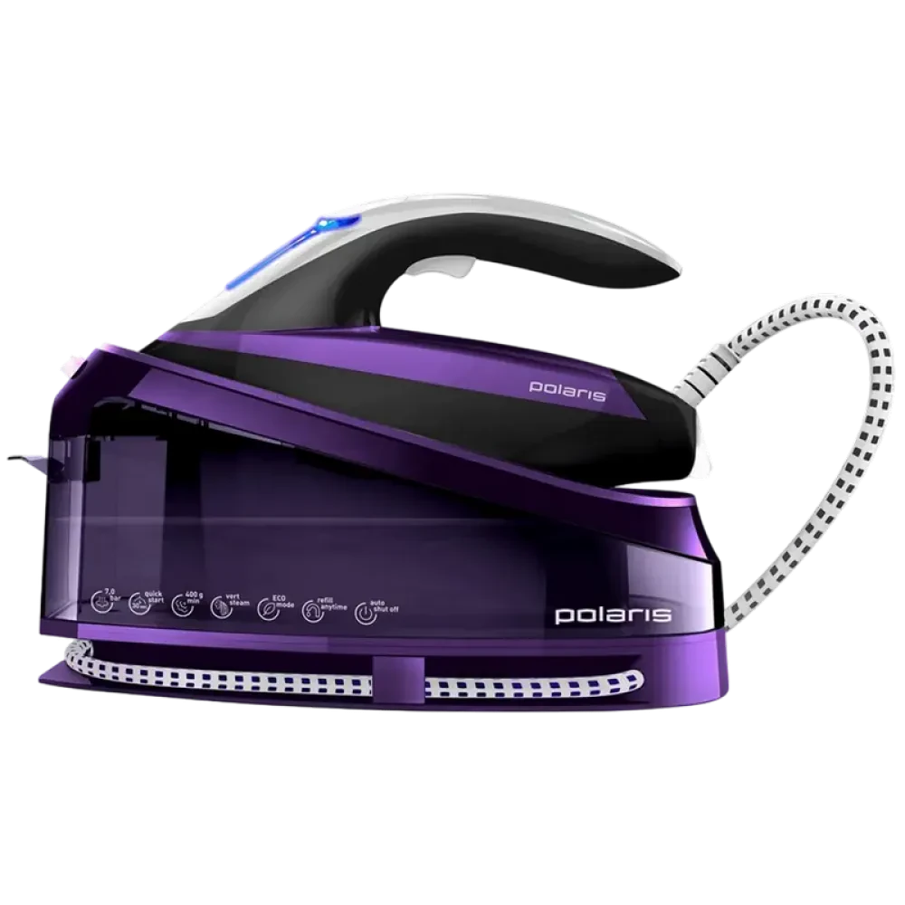 Утюг с парогенератором Polaris PSS7510K, 3000Вт, Фиолетовый | Черный