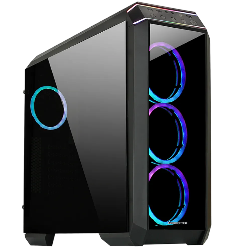 Carcasă PC Chieftec STALLION II, Midi-Tower, Fără PSU, Negru