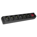 Prelungitor electric SVEN Optima, 6 Prize, 1,8m, Negru
