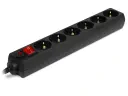 Prelungitor electric SVEN Optima, 6 Prize, 1,8m, Negru
