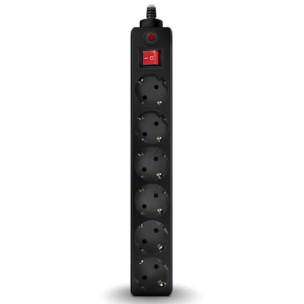 Prelungitor electric SVEN Optima, 6 Prize, 1,8m, Negru