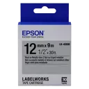 Cartuş de bandă Epson LK-4SBM, 12 mm x 9 m