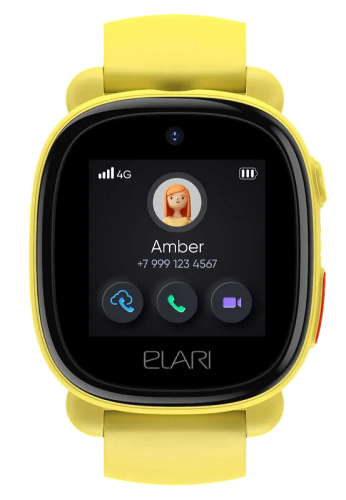 Ceas pentru copii Elari KidPhone 4G Lite, Galben