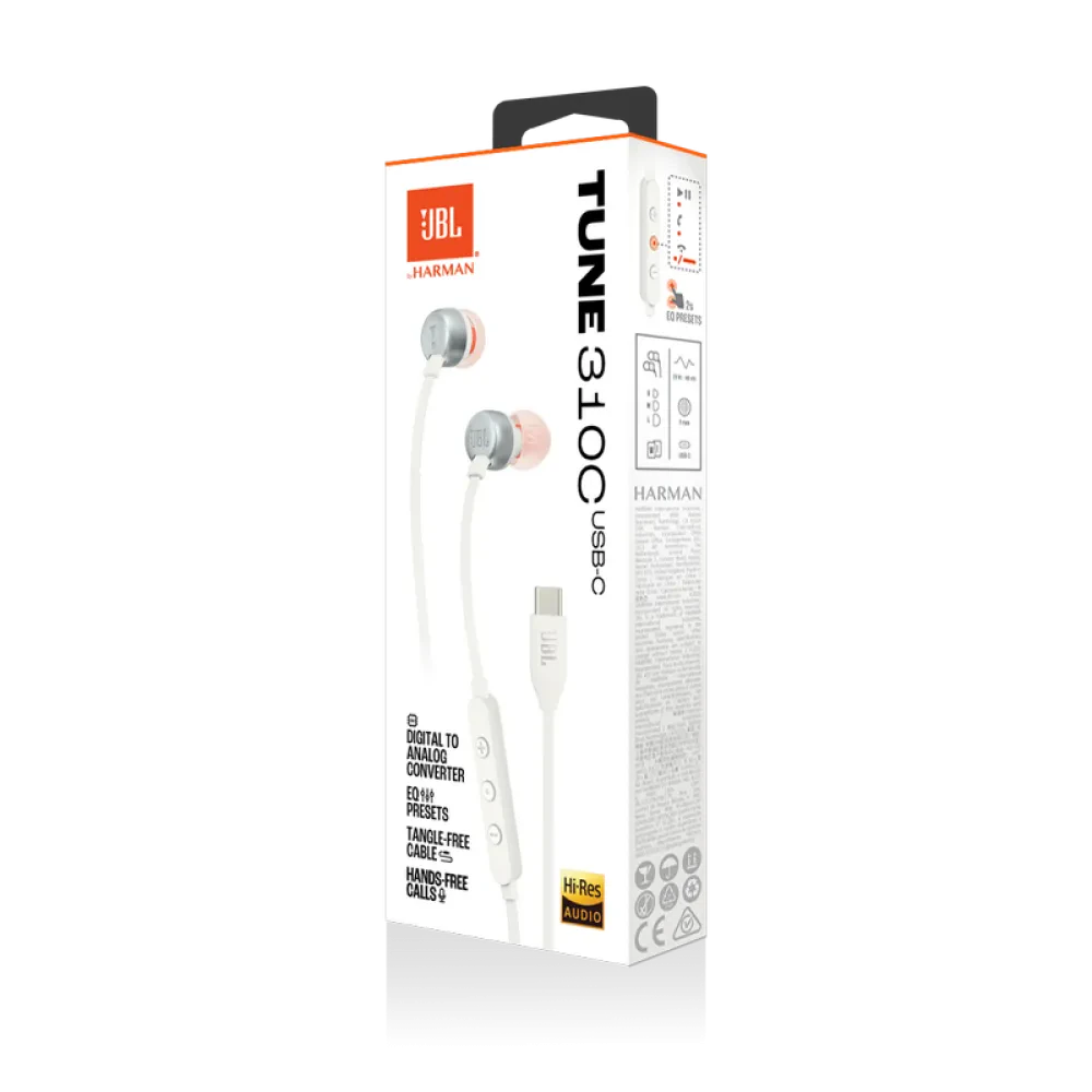 Căști JBL Tune 310C, Alb