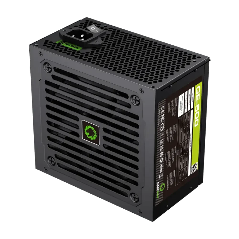 Блок питания для компьютеров Gamemax GE-500, 500Вт, ATX, Немодульный