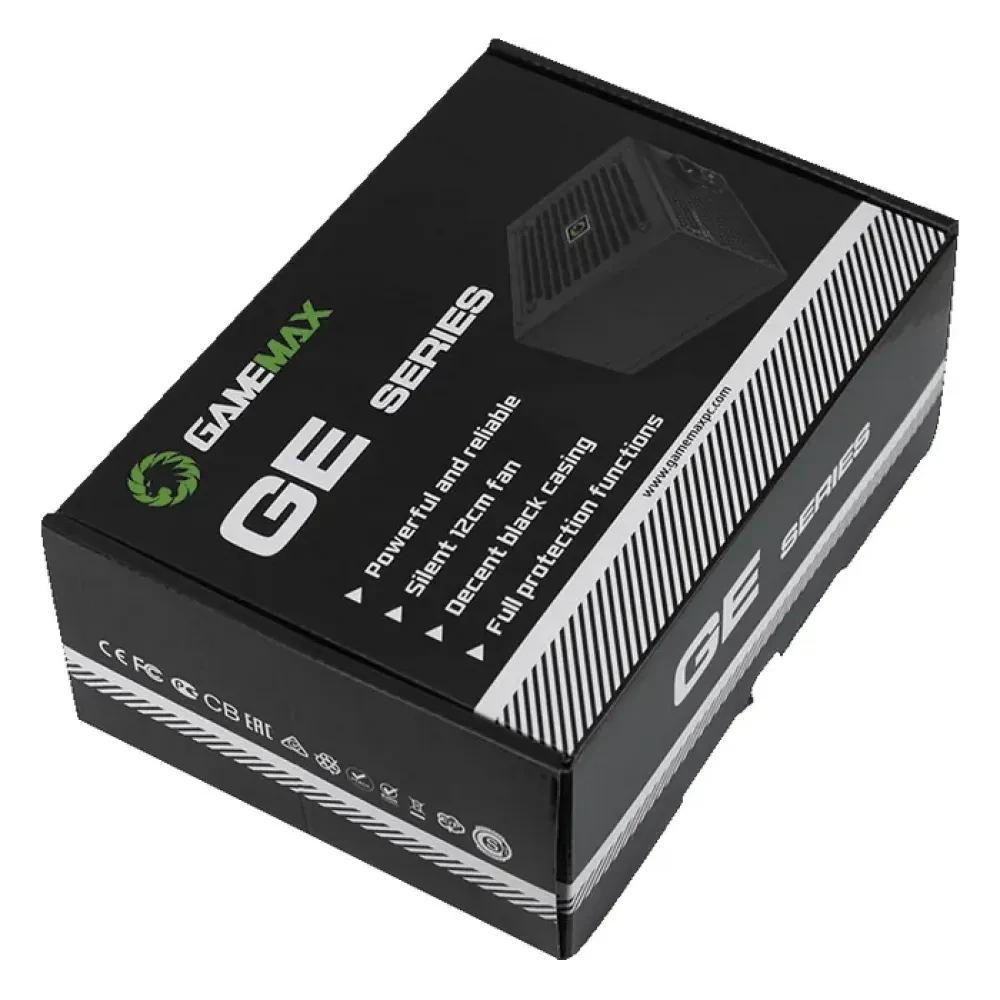 Блок питания для компьютеров Gamemax GE-500, 500Вт, ATX, Немодульный