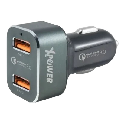 Автомобильное зарядное устройство Xpower 2.1A, 2USB + Micro USB Cable, Чёрный