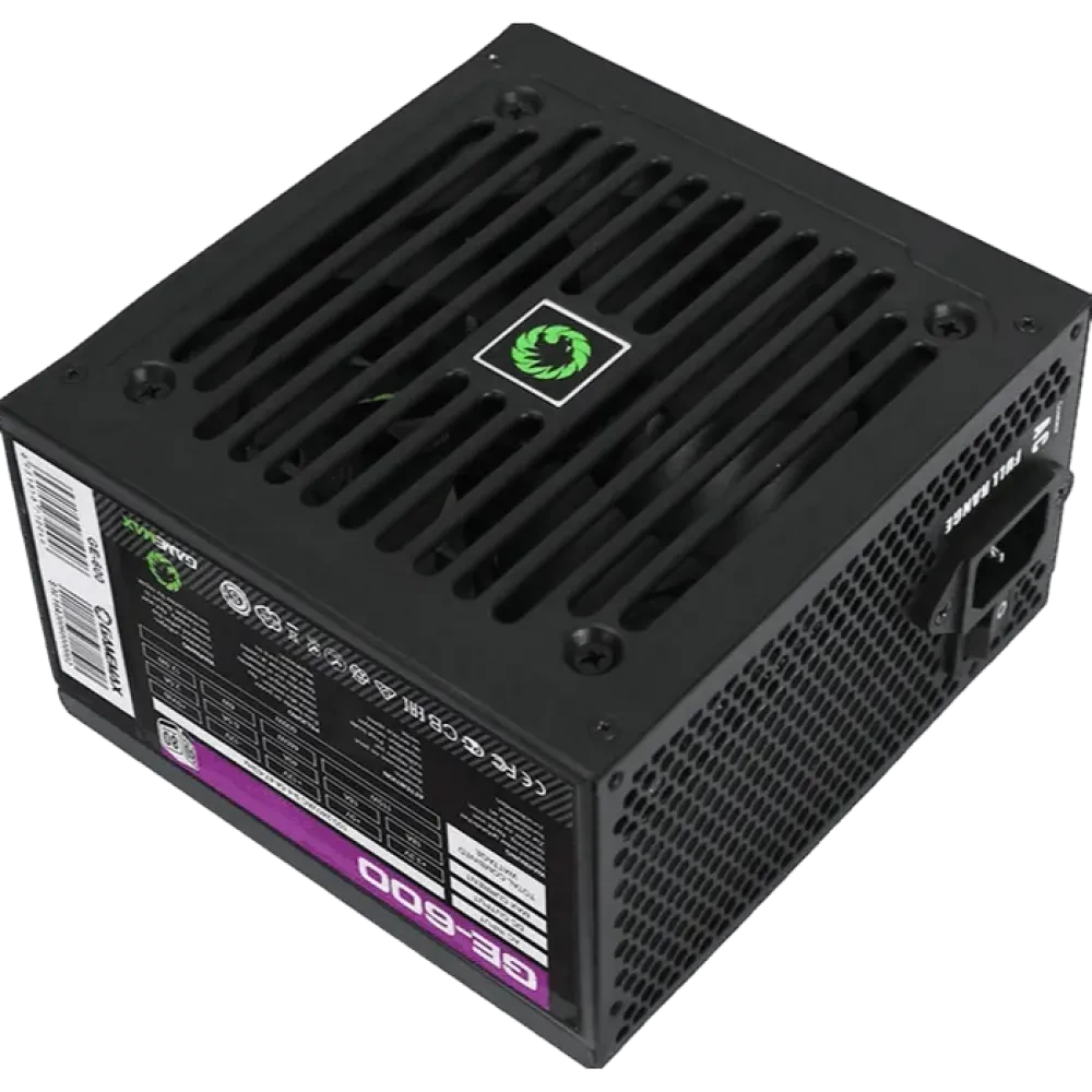 Блок питания для компьютеров Gamemax GE-600, 600Вт, ATX, Немодульный
