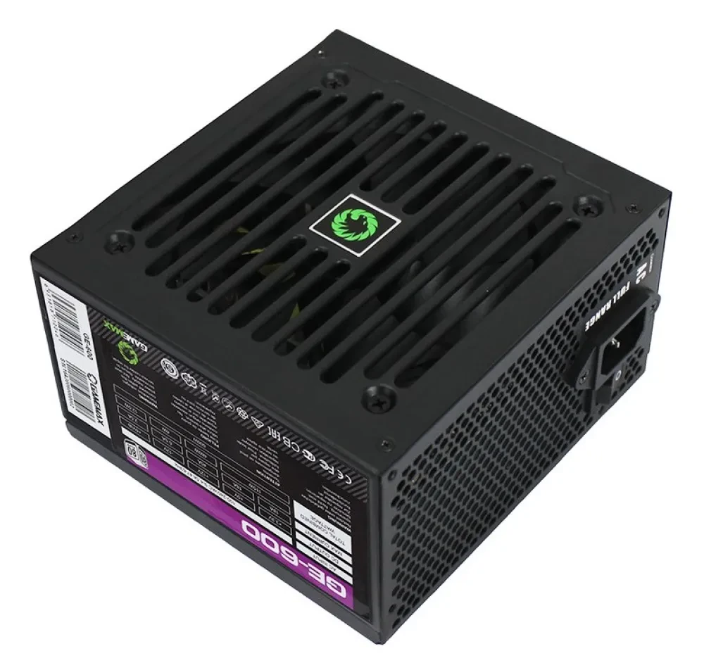 Блок питания для компьютеров Gamemax GE-600, 600Вт, ATX, Немодульный