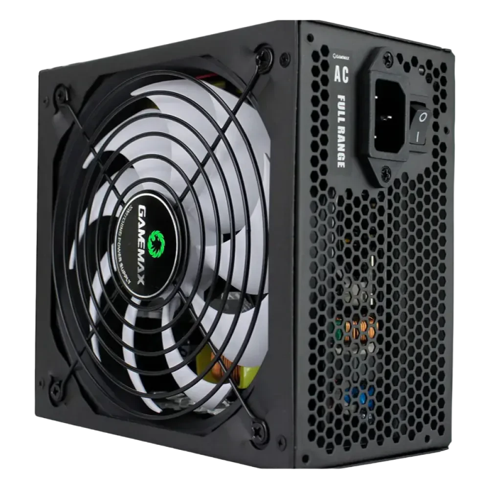 Блок питания для компьютеров Gamemax GP-500, 500Вт, ATX, Немодульный