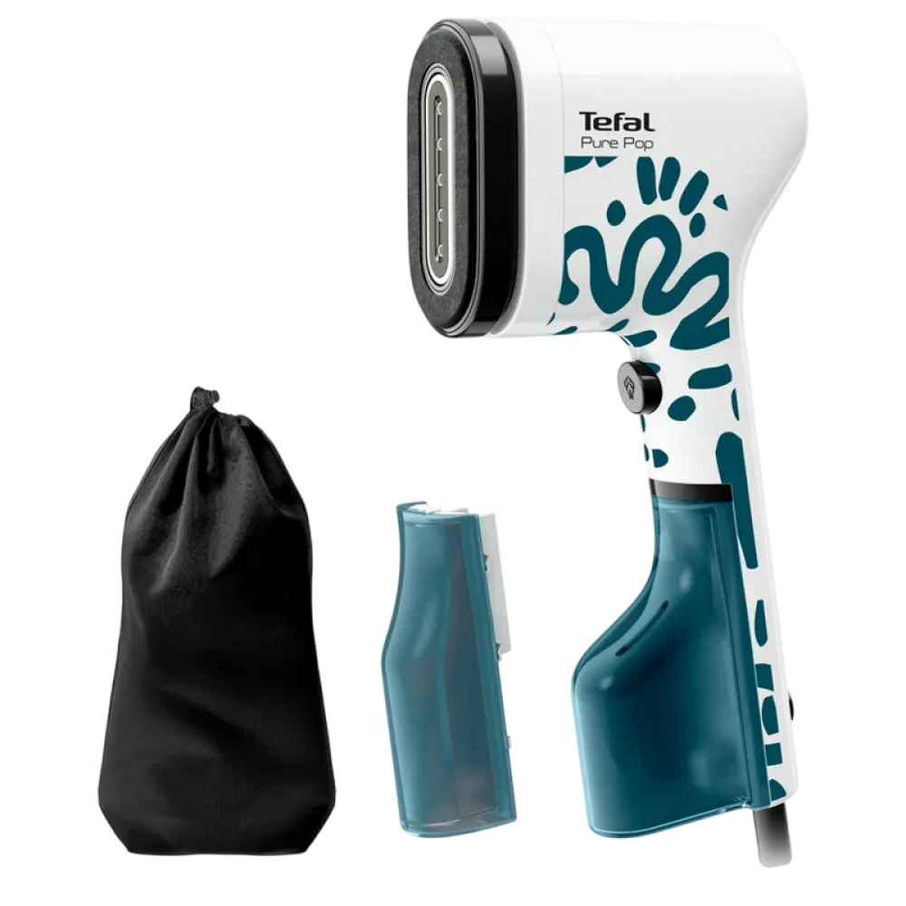 Aparat de călcat vertical cu aburi Tefal DT2040E1, Alb | Albastru