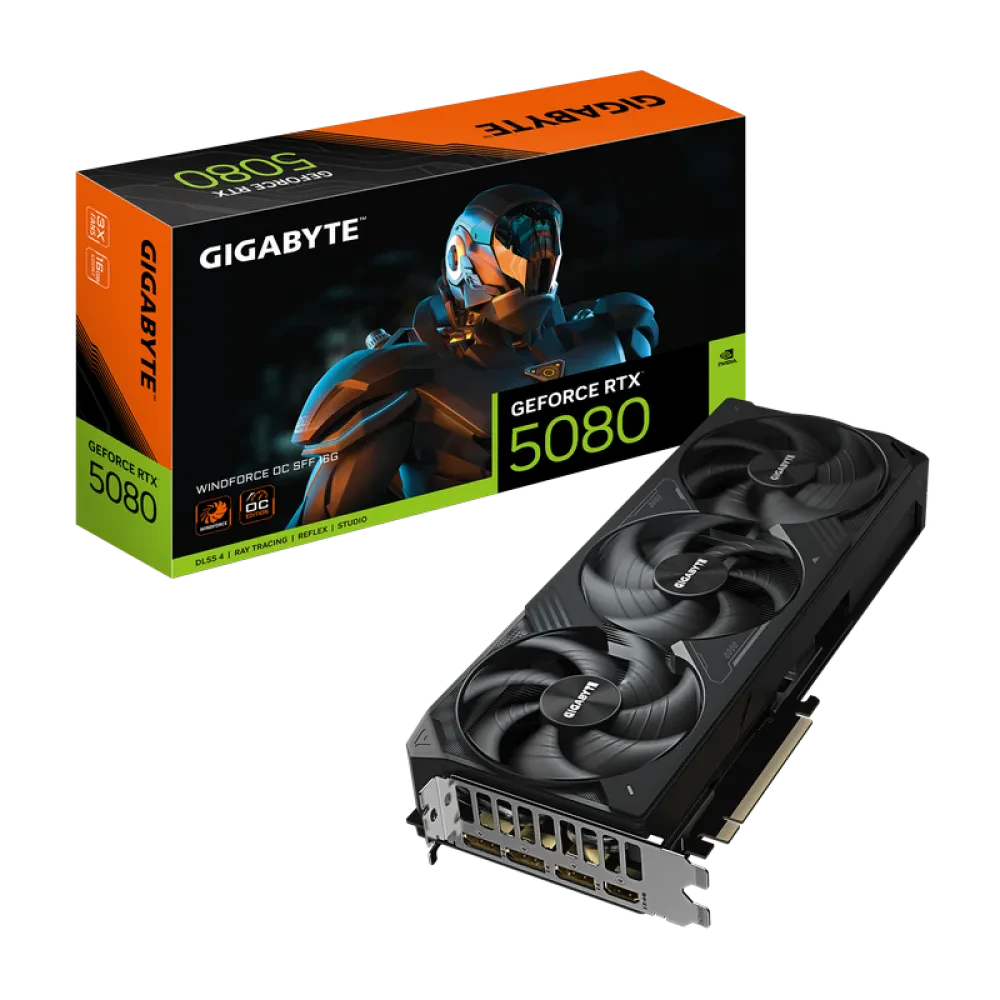Видеокарта Gigabyte GV-N5080WF3OC-16GD, 16GB GDDR7 256бит