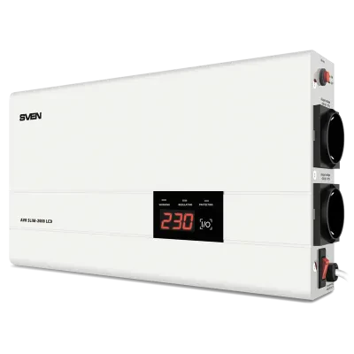 Стабилизатор напряжения SVEN SLIM AVR-2000 LCD, 2000VA