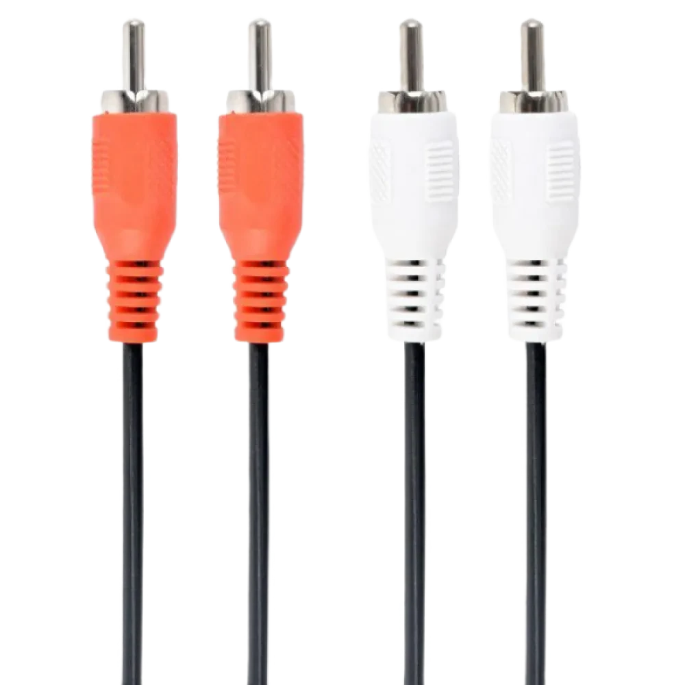 Cablu audio Cablexpert CCA-2R2R-6, 2x RCA (M) - 2x RCA (M), 1,8m, Negru