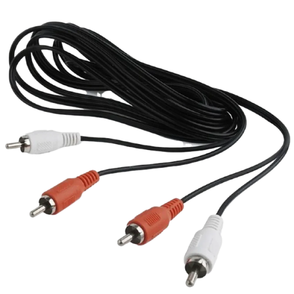 Cablu audio Cablexpert CCA-2R2R-6, 2x RCA (M) - 2x RCA (M), 1,8m, Negru