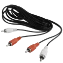 Cablu audio Cablexpert CCA-2R2R-6, 2x RCA (M) - 2x RCA (M), 1,8m, Negru