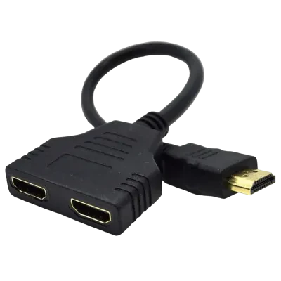 Видеоадаптер Cablexpert DSP-2PH4-04, HDMI (M) - , 0,1м, Чёрный