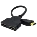 Adaptor Video Cablexpert DSP-2PH4-04, HDMI (M) - , 0,1m, Negru