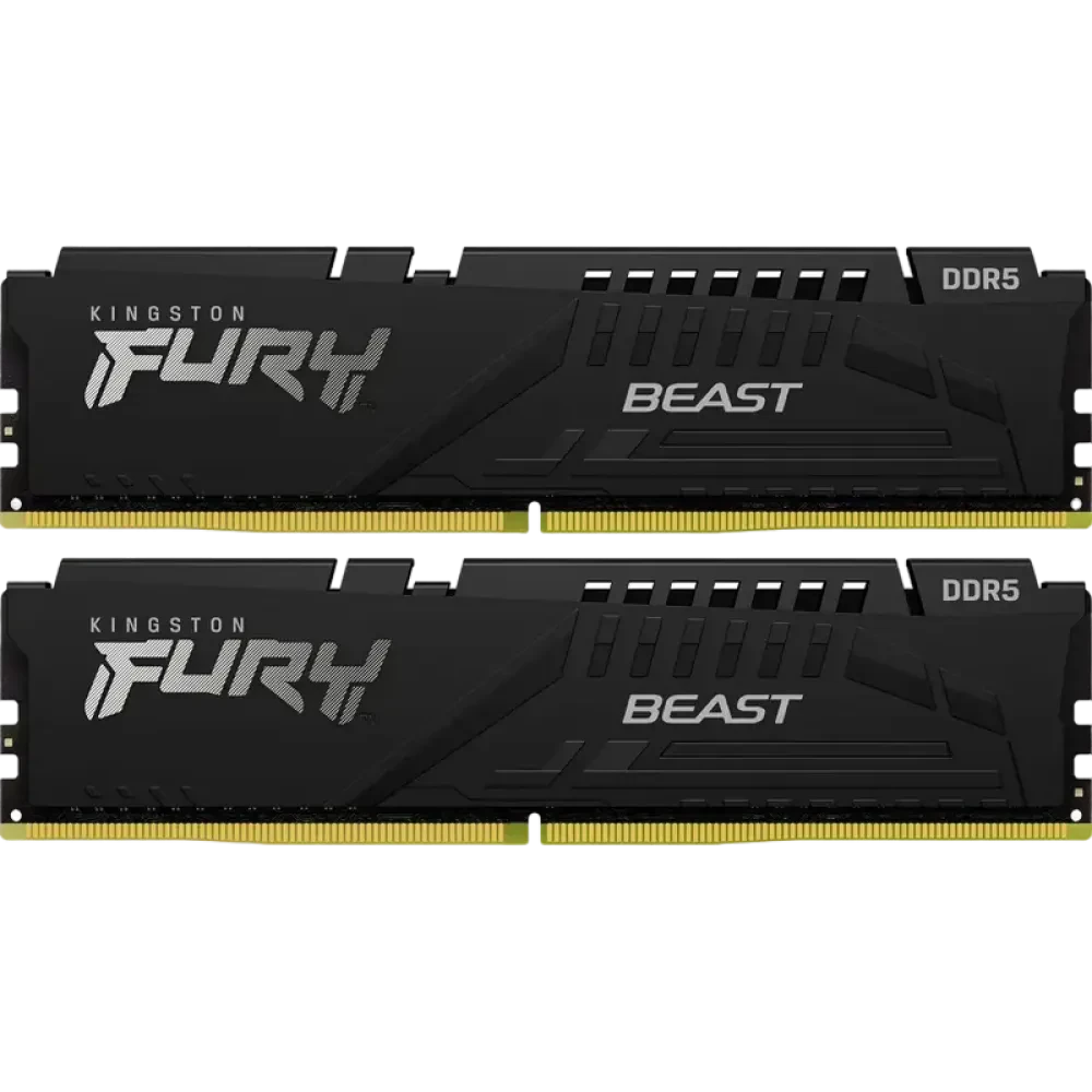Оперативная память Kingston FURY Beast, DDR5 SDRAM, 6400 МГц, 32 ГБ, KF564C32BBEK2-32
