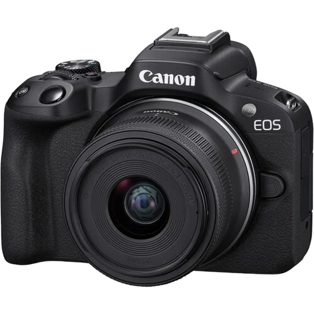 Aparat Foto Mirrorless Canon n EOS R50 Black & RF-S 18-45mm f/4.5-6.3 IS STM & RF-S 55-210mm f/5-7.1 IS STM KIT
