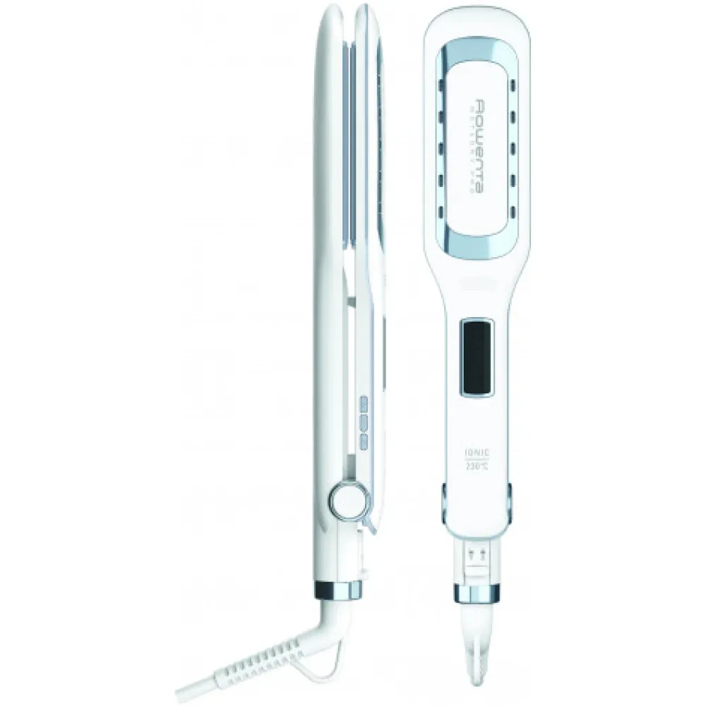 Placă de îndreptat părul Rowenta Wet & Dry Pro SF5010F0, Alb