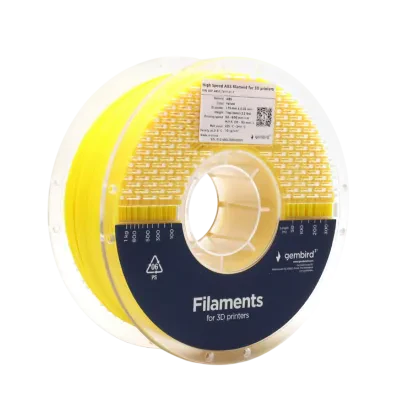 Filament pentru imprimantă 3D Gembird 3DP-ABS1.75HY-01-Y, ABS, Galben, 1.75 mm, 1kg