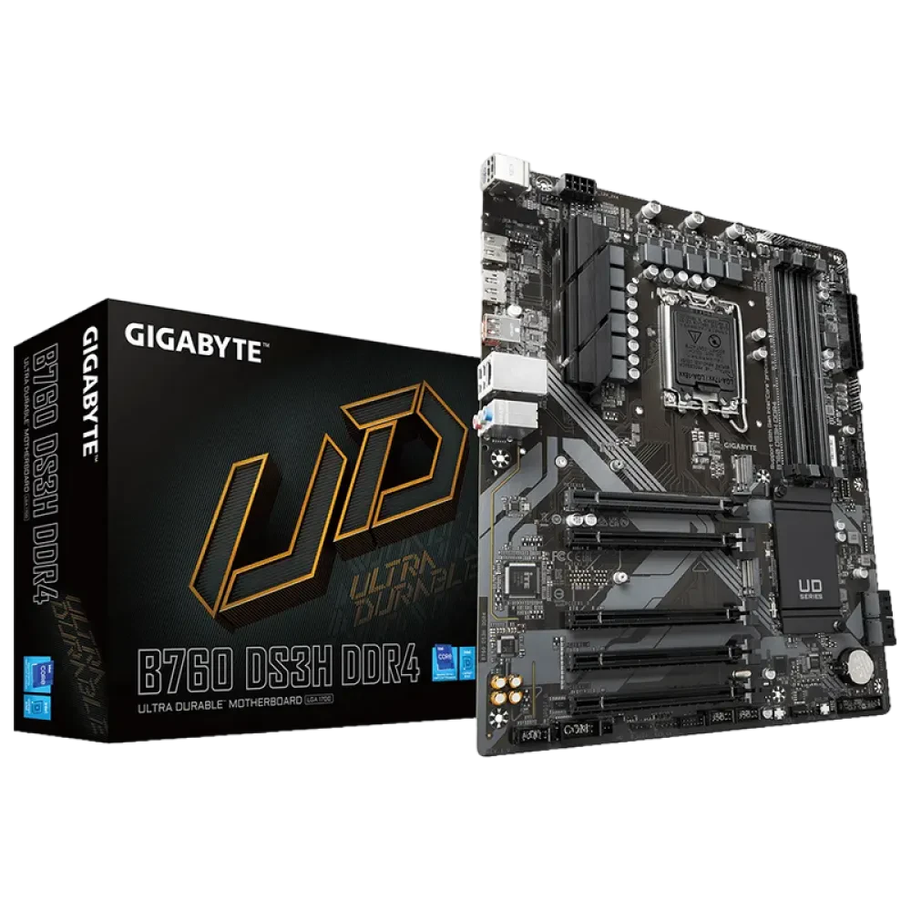 Материнская плата Gigabyte B760 DS3H DDR4, LGA1700, Intel B760, ATX