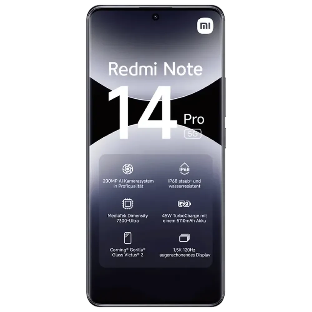 Смартфон Xiaomi Redmi Note 14 Pro 5G, 12Гб/512Гб, Midnight Black