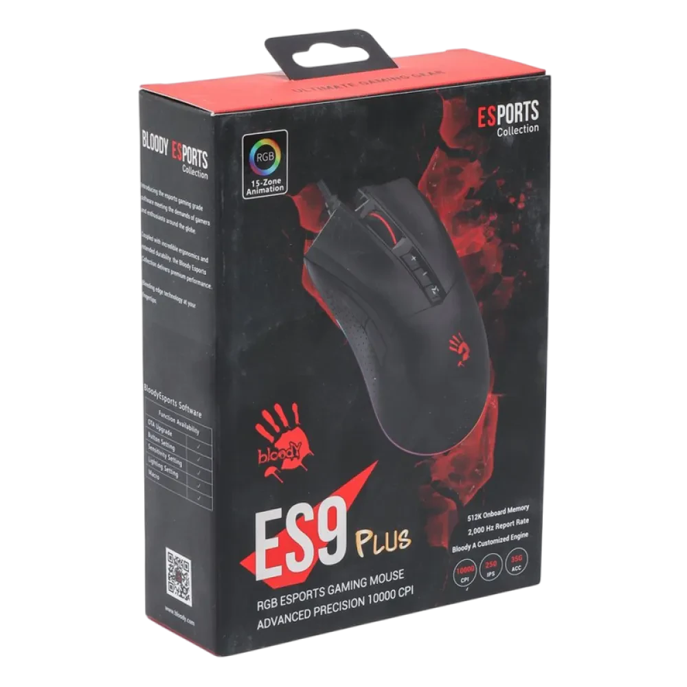 Gaming Mouse Bloody ES9 Plus, Negru