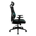 Scaun Gaming ThunderX3 Yama1, PU Piele, Negru/Albastru deschis