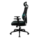 Scaun Gaming ThunderX3 Yama1, PU Piele, Negru/Albastru deschis