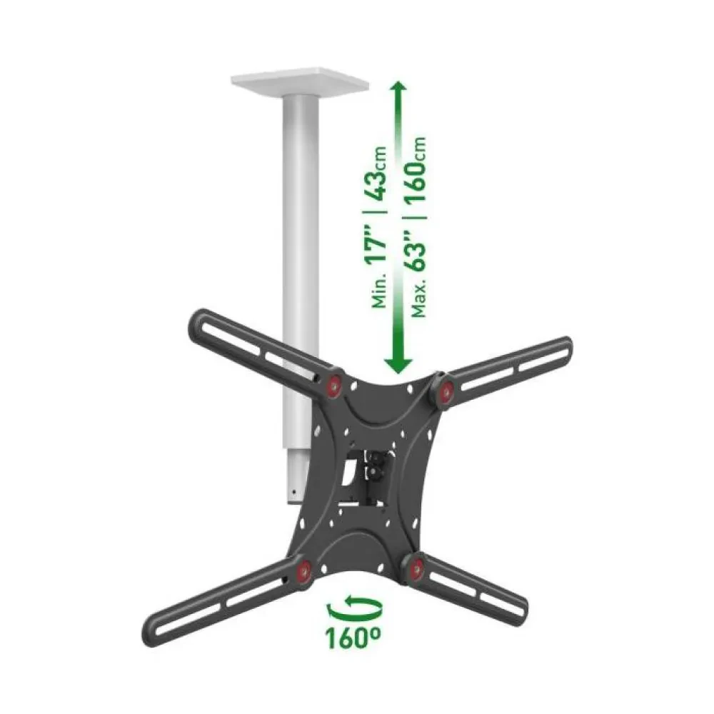 Suport TV tavan Full-motion BARKAN 4500L, Negru