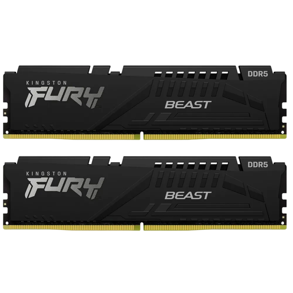 Оперативная память Kingston FURY Beast, DDR5 SDRAM, 6400 МГц, 64Гб, KF564C32BBEK2-64