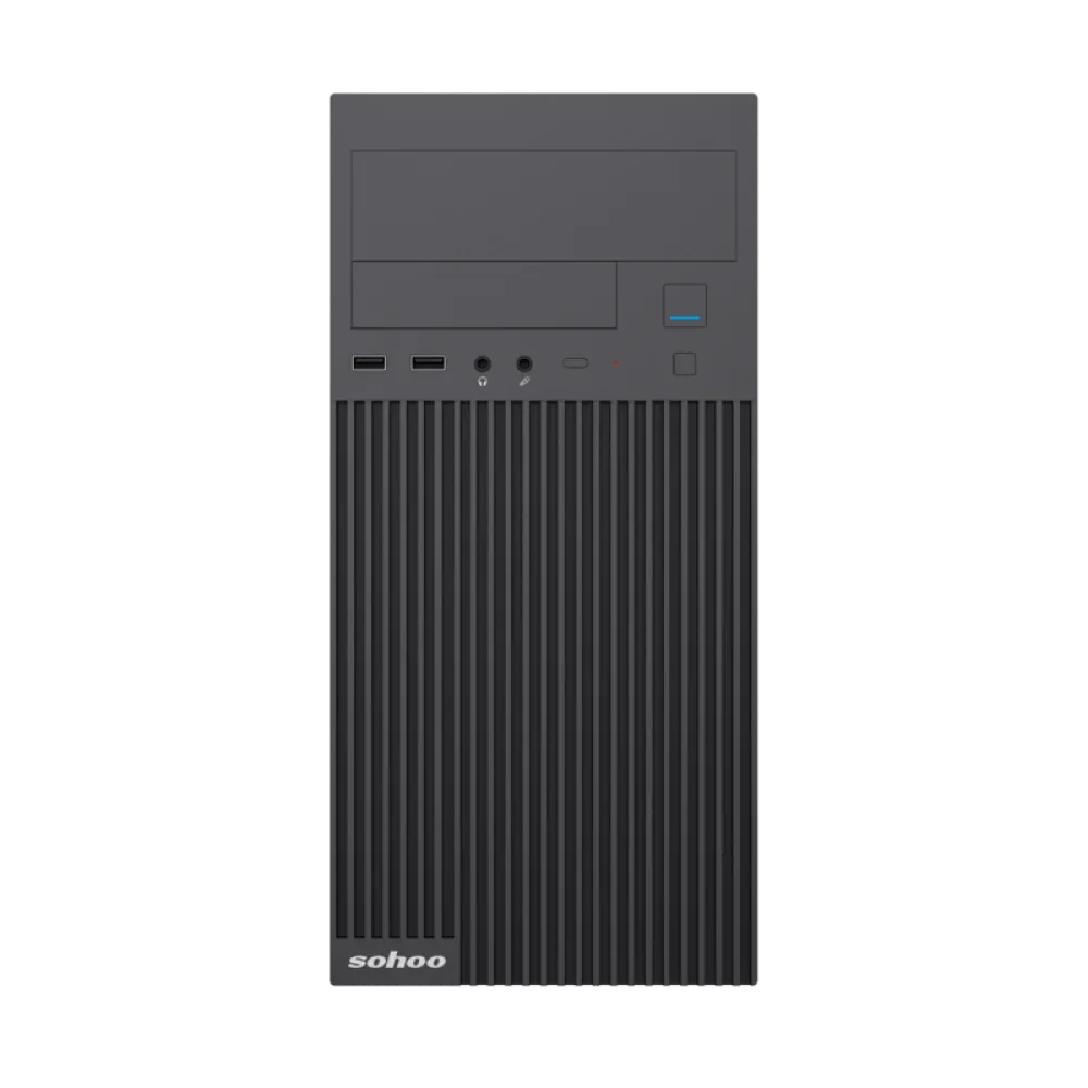 Компьютерный корпус Sohoo 6521BK, Micro-ATX, ATX, Чёрный