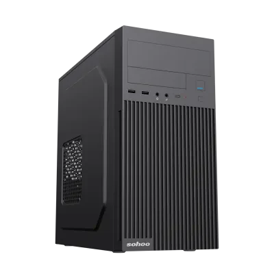 Carcasă PC Sohoo 6521BK, Micro-ATX, ATX, Negru
