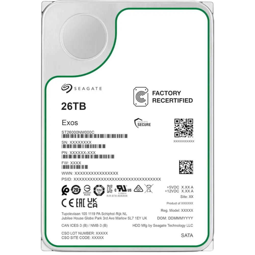 Unitate HDD Seagate Exos, 3.5", 26 TB <ST26000NM000C-FR>