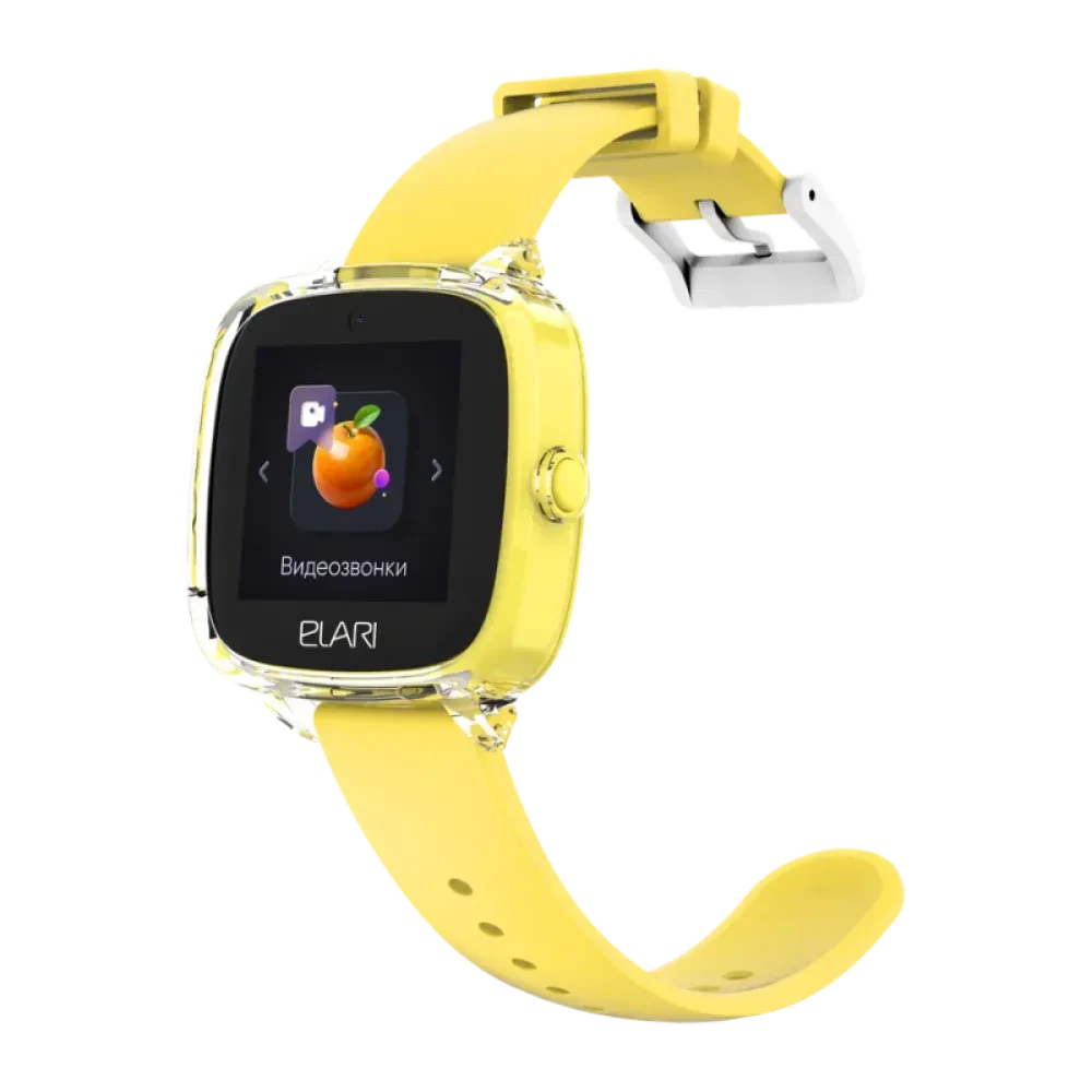 Детские часы Elari KidPhone Fresh 4G, 35мм, Жёлтый