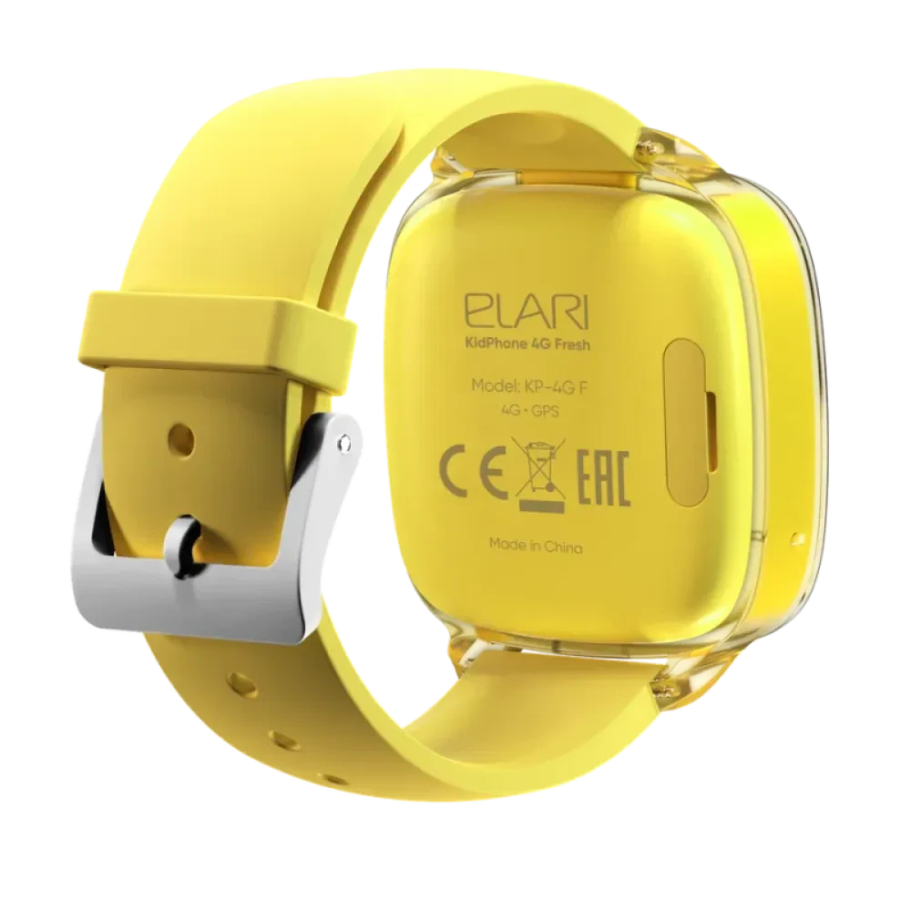 Детские часы Elari KidPhone Fresh 4G, 35мм, Жёлтый