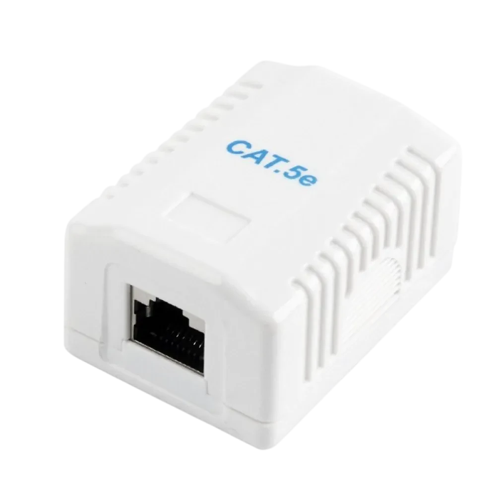 Priză pentru montare pe perete Cablexpert NCAC-1F5E-01, Alb