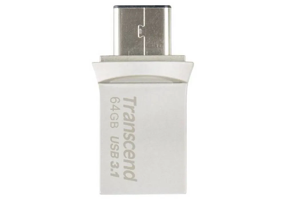 USB Flash накопитель Transcend JetFlash 890, 64Гб, Серебристый