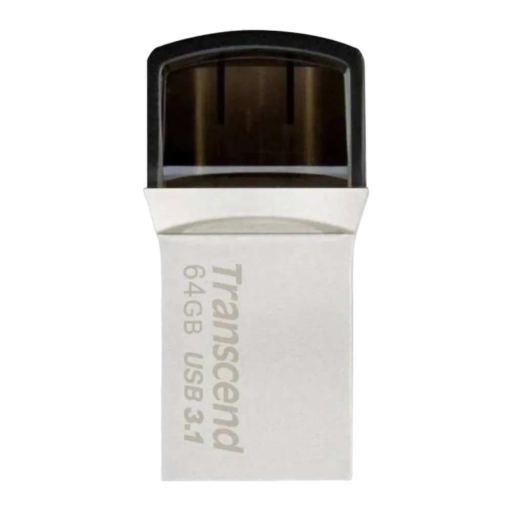 USB Flash накопитель Transcend JetFlash 890, 64Гб, Серебристый