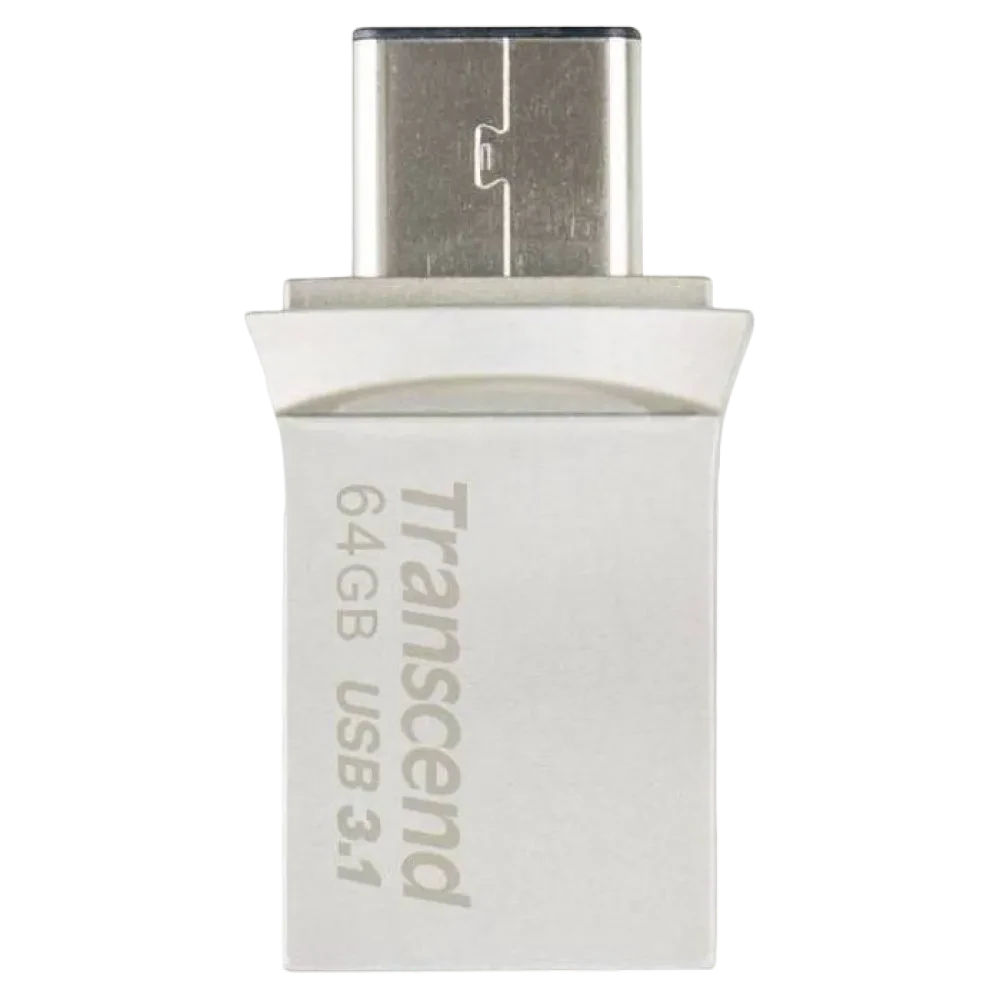 USB Flash накопитель Transcend JetFlash 890, 64Гб, Серебристый
